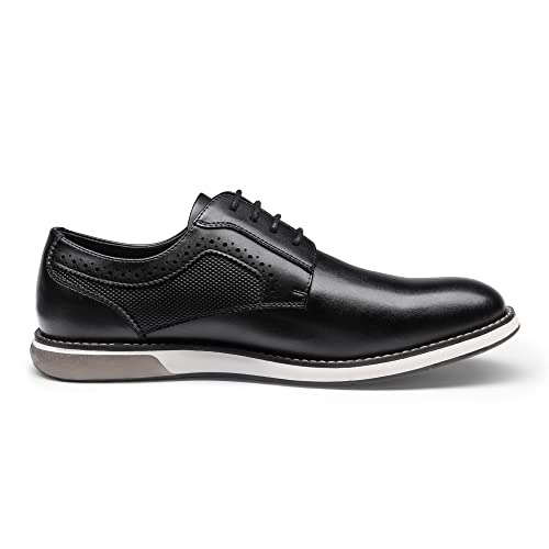 Bruno Marc Men's Black Oxford Shoes, Size 46