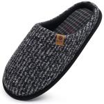 ONCAI Men’s Cozy Striped House Slippers, Size 44