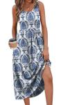 Cute Blue Midi Sundress for Women