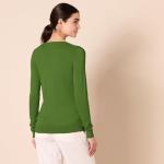 Lightweight Green V-Neck Sweater for Women, X-Large