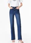 High Waisted Stretchy Mom Jeans - Deep Blue