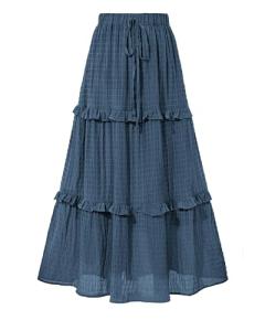 BTFBM Women's Elegant High Waist Summer Skirt