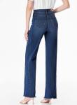 High Waisted Stretchy Mom Jeans - Deep Blue
