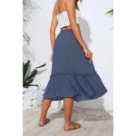 Witsmile High Waisted Midi Skirt with Pockets