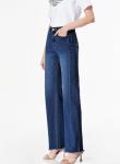 High Waisted Stretchy Mom Jeans - Deep Blue