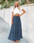 BTFBM Women's Elegant High Waist Summer Skirt