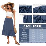 Witsmile High Waisted Midi Skirt with Pockets