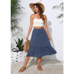 Witsmile High Waisted Midi Skirt with Pockets