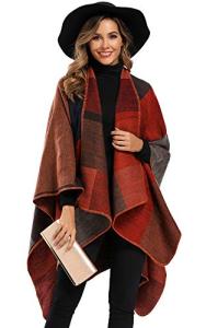 Epsion Women's Plus Size Color Block Cardigan