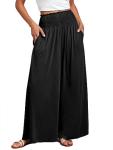 ANRABESS Women’s Black Boho Palazzo Pants X-Large