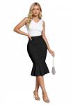 Black Fishtail Pencil Skirt for Women - XL