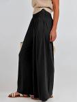 ANRABESS Women’s Black Boho Palazzo Pants X-Large