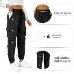 Lightweight Black Cargo Pants with Pockets