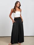 ANRABESS Women’s Black Boho Palazzo Pants X-Large