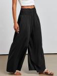 ANRABESS Women’s Black Boho Palazzo Pants X-Large