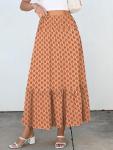 ANRABESS Boho Floral Maxi Skirt with Pockets