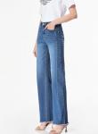 Wide Leg High Waisted Stretchy Denim Jeans