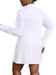 LYANER Women's Long Sleeve Button Down Shirt Dress
