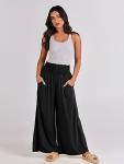 ANRABESS Women’s Black Boho Palazzo Pants X-Large