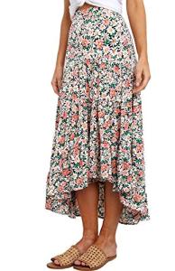 Bohemian Tie Dye A-Line Maxi Skirt for Women