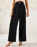 BTFBM Women High-Waisted Wide Leg Dress Pants