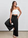 ANRABESS Women’s Black Boho Palazzo Pants X-Large