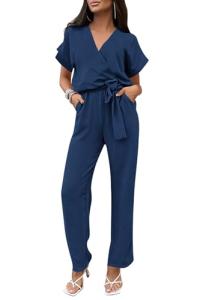 Prettygarden Women's Summer V Neck Jumpsuit
