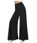 Wide Leg Palazzo Pants for Women - Comfy Black Trousers