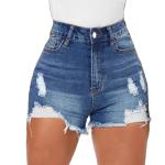 High Waisted Ripped Denim Shorts for Women