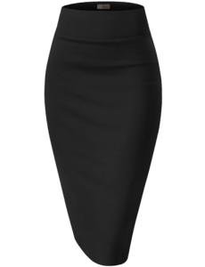 Hybrid & Company Women's High Waist Pencil Skirt