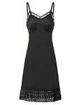 Belle Poque Plus Size Black Lace Slip Dress