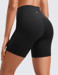 CRZ YOGA Women’s High Waisted Biker Shorts