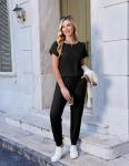 Ekouaer Black Dressy Summer Jumpsuit for Women