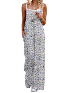Ekouaer Women's Summer Floral Wide Leg Jumpsuit