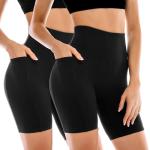 High Waisted Biker Shorts with Pockets - 2 Pack
