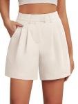 Women's Wide Leg Tailored Shorts with Pockets