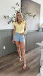 High Waisted Light Blue Denim Jean Shorts