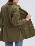 YEXPINE Women's Lightweight Cargo Jacket with Pockets