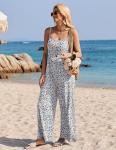 Ekouaer Women's Summer Floral Wide Leg Jumpsuit