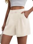 Women's Wide Leg Tailored Shorts with Pockets