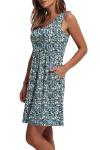 Floral A-Line Summer Dress with Pockets