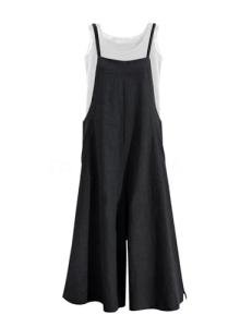 Women’s Casual Wide Leg Jumpsuit with Pockets