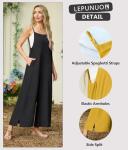 Casual Black Wide Leg Women's Jumpsuit