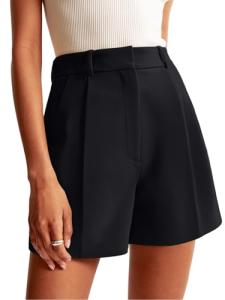 NIMIN Women's High Waisted Tailored Work Shorts