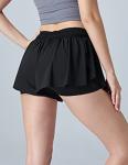 3 Pack Women's 2-in-1 Flowy Athletic Shorts