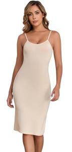 Adjustable Spaghetti Strap Long Slip Dress