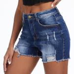 High Waisted Distressed Denim Shorts for Women