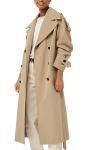 Womens Oversized Double Breasted Trench Coat
