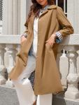Womens Oversized Long Trench Coat Fashion Outerwear