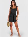 Caracilia Women's Black Summer Smocked Romper